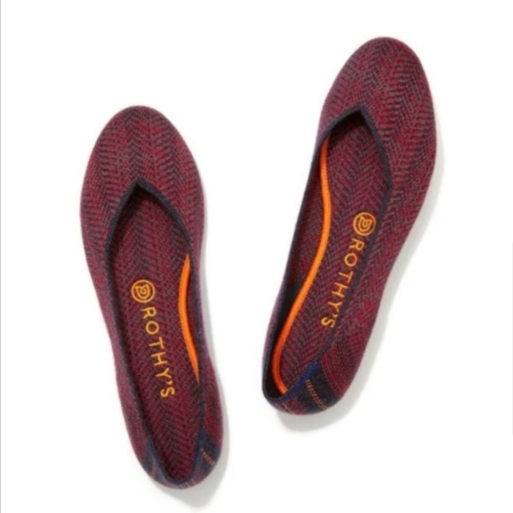Rothy’s Bordeaux Herringbone Flats size 8.5